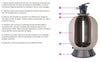 Filtro a Sabbia Piscina in Polietilene con Valvola Superiore a 6 Vie Hayward TOP 6 / 10 / 14 m3/h