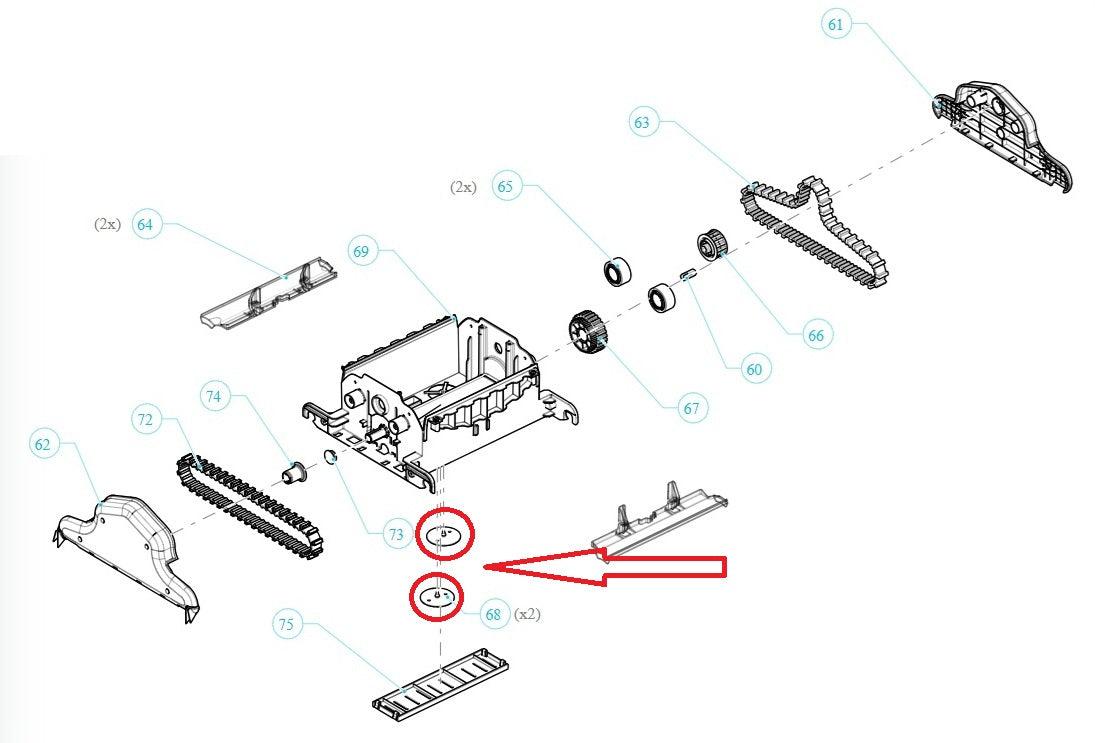 Coppia Membrane Drenaggio Rapido Anti Ritorno Sporco Robot Piscina Maytronics Dolphin Maximus X55 - X70 - X90 / Oasis40 - 50 - 60 / Pulit E55 - E70 - E90 / Pro X1 / Supreme M250 - M400 - M500 / Kaptur 120 - 150 - 400 - 500 / Supreme M4 - M5 / Explor