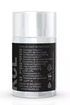 Contenitore cilindrico con etichette multilingue, capacità 60 ml, tappo trasparente.