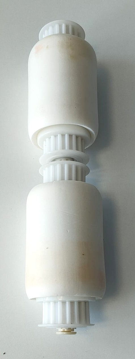 2 Spazzole Wonder Kanebo PVA Corte Assemblate su Rullo con Pulegge per Rivestimenti in Mosaico / Piastrelle / Vetroresina o PVC con Gradino Perimetrale di Sicurezza per Robot Pulitori Piscina Maytronics Dolphin dotati di Rulli Corti / 99955233 - USATO