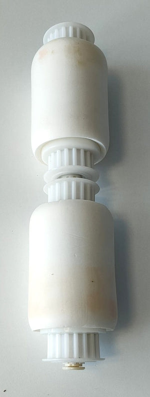 2 Spazzole Wonder Kanebo PVA Corte Assemblate su Rullo con Pulegge per Rivestimenti in Mosaico / Piastrelle / Vetroresina o PVC con Gradino Perimetrale di Sicurezza per Robot Pulitori Piscina Maytronics Dolphin dotati di Rulli Corti / 99955233 - USATO