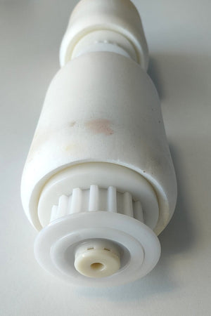 2 Spazzole Wonder Kanebo PVA Corte Assemblate su Rullo con Pulegge per Rivestimenti in Mosaico / Piastrelle / Vetroresina o PVC con Gradino Perimetrale di Sicurezza per Robot Pulitori Piscina Maytronics Dolphin dotati di Rulli Corti / 99955233 - USATO