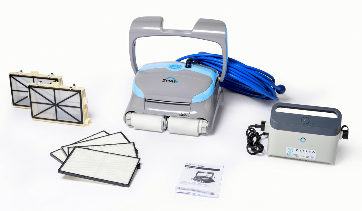 Dolphin Zenit 20i IoT Wi-Fi Bluetooth Smart Active Timer Gyro Digital - Robot Elettrico Pulitore per Piscina fino a 15 Mt per Rivestimento in Ceramica Cemento Verniciato Vetroresina & PVC con Gradino Perimetrale - APP MyDolphin Plus - TOP GAMMA - MY2025