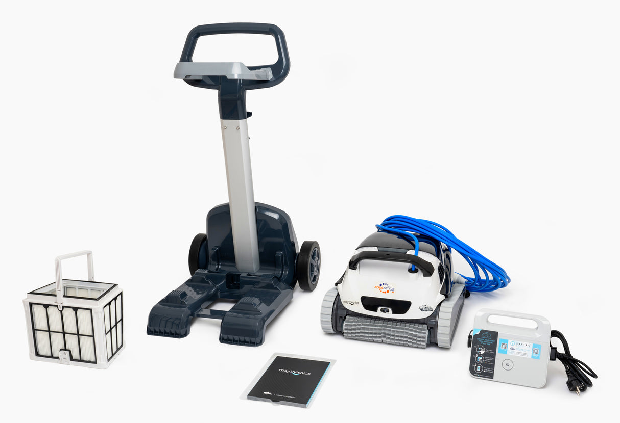 Dolphin Poolstyle 50i IoT Wi-Fi APP MyDolphin Plus Bluetooth Timer Digital - Robot Elettrico Pulitore per Piscina fino a 15 Mt - FONDO + PARETI + LINEA - MY2024