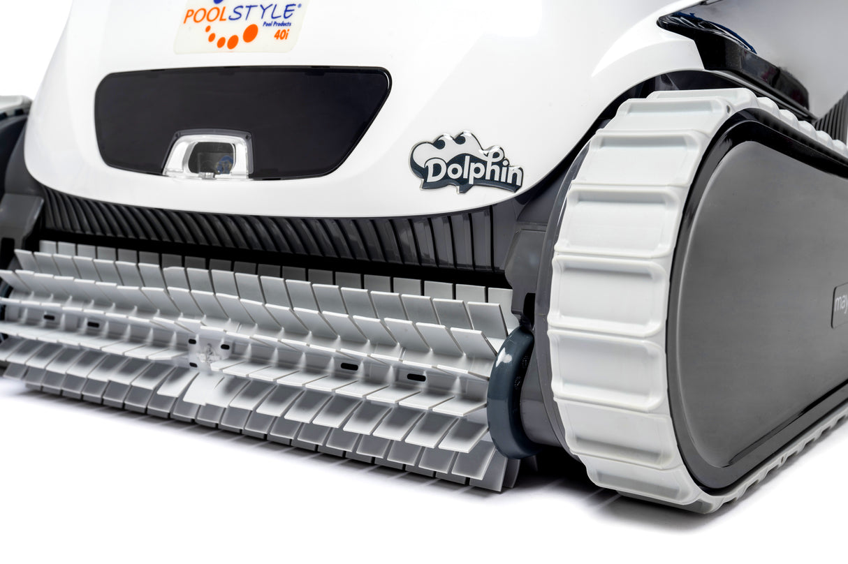 Dolphin Poolstyle 40i IoT Wi-Fi APP MyDolphin Plus Bluetooth Timer Digital - Robot Elettrico Pulitore per Piscina fino a 12 Mt - FONDO + PARETI + LINEA - MY2024