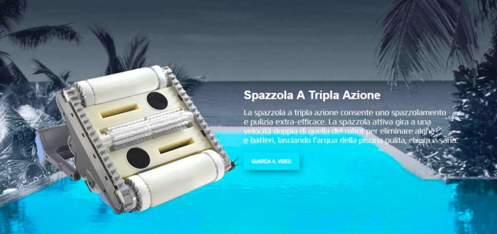 Dolphin ZEFIRO SF50 Active Gyro Digital - Robot Elettrico Pulitore per Piscina fino a 15 Mt - TOP GAMMA per Rivestimento in Ceramica Cemento Verniciato Vetroresina & PVC con Gradino Perimetrale - MY2023