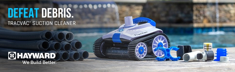 Hayward TracVac – Robot Pulitore Piscina Max 12 mt – Idraulico – Supera Ostacoli – Pulizia Fondo + Pareti + Linea di Galleggiamento - Novità