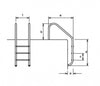 Scaletta di Risalita Modello Arco per Piscina Bordo Sfioro in Acciaio Inox AISI 316 - 3 Scalini - Compatibile con Elettrolisi al Sale