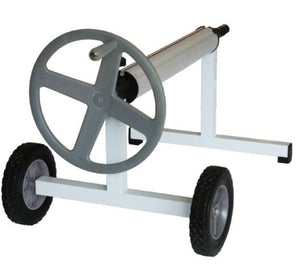 Rullo avvolgitore telescopico Kokido KALU con ruote per copertura piscina fino a 10 metri.