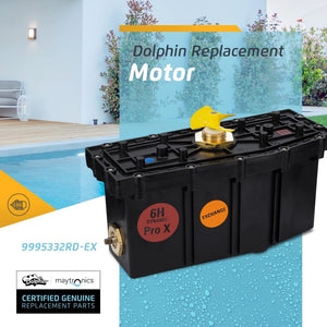 Box motore con centralina per robot piscina Maytronics Dolphin Dynamic Pro X2, modello 9995332RD-EX.