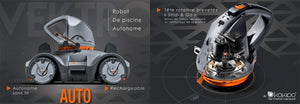 Kokido Vektro Auto NEW - Aspiratore al Litio Ricaricabile per Pulizia Piscina Idromassaggio & SPA - Max 45 Metri Quadri
