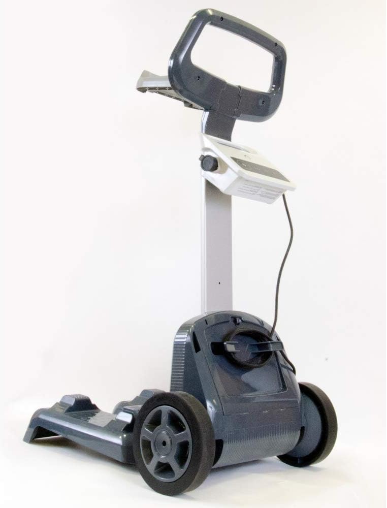 Carrello di trasporto Caddy per robot piscina Maytronics Dolphin, con ruote e manico ergonomico.