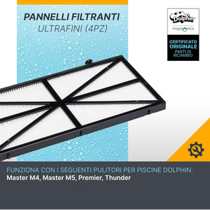 Cartucce filtro 50 micron per robot piscina Dolphin Master M4-M5, Apogon CC, Wave30, Thunder 10-30.