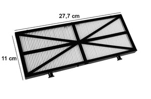 Cartuccia filtro a trama fine 50 micron, dimensioni 27,7x11 cm, per robot piscina Maytronics vari modelli.
