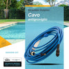 Cavo galleggiante blu 18 mt con swivel e connettori per robot piscina Maytronics Dolphin.