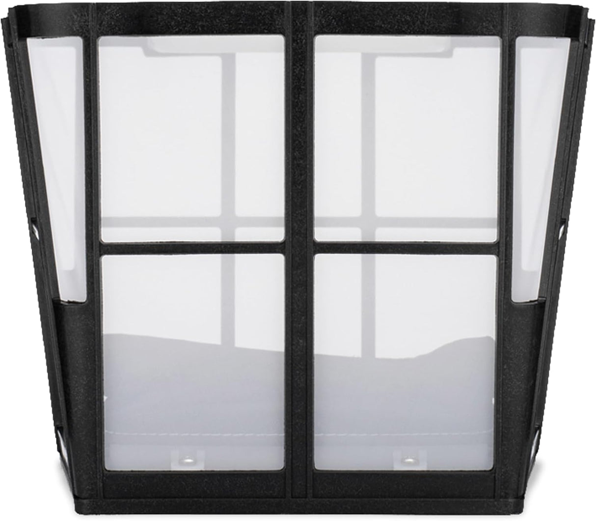 Cestello filtro 100 micron per robot piscina Maytronics Dolphin, struttura in plastica nera e bianca.