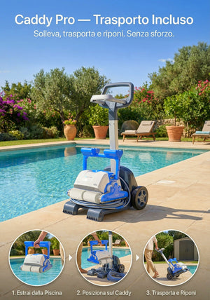 Dolphin ZEFIRO SF60i IoT Wi-Fi Bluetooth Smart Active Timer Gyro Digital - Robot Elettrico Pulitore per Piscina fino a 15 Mt - Rivestimento in Ceramica Cemento Verniciato Vetroresina & PVC con Gradino Perimetrale - APP MyDolphin Plus - MY2026