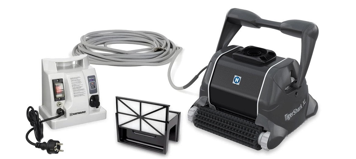 Hayward TigerShark XL QC con Spazzole PVC - Robot Elettrico Pulitore per Piscina fino a 12 Mt