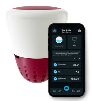 Isolotto Tecnologico Ondilo ICO SPA V2 Essential+ Rilevatore Parametri Ph + Cloro + Bromo o Sale + Temperatura Acqua Idromassaggio & SPA Tramite Bluetooth & WiFi - Intelligenza Artificiale - MY2026