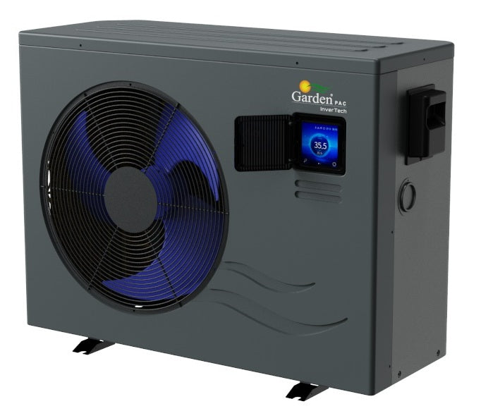 Garden Pac Pro Full-Inverter Heat & Cool 9 / 12 / 16 / 20 Kw - 25 / 95 Metri Cubi - Pompa di Calore Piscina Full Inverter Reversibile ad Alto Rendimento Wi-Fi App Smart Control - Compressore Alta Qualità