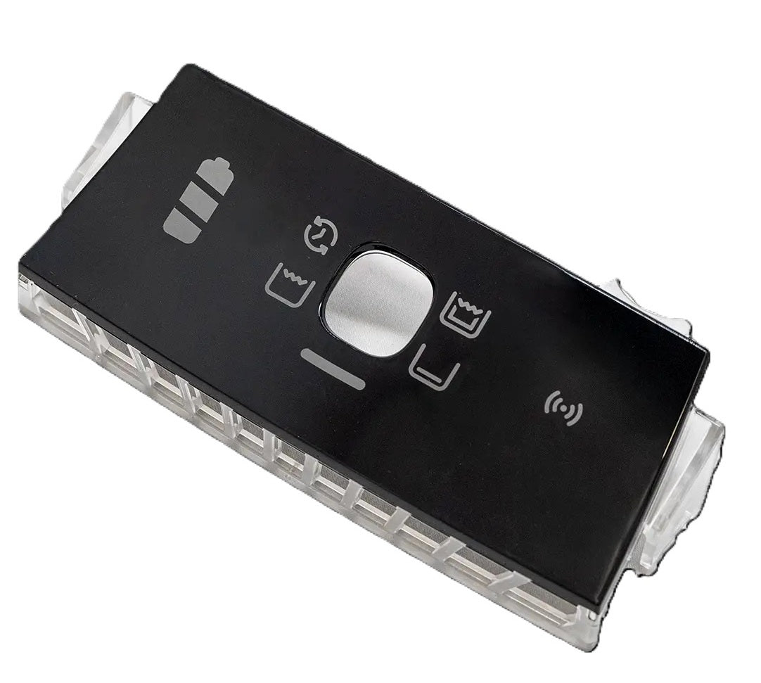Batteria per robot piscina Maytronics Dolphin Eon 100-120d, design nero con icone funzionali.