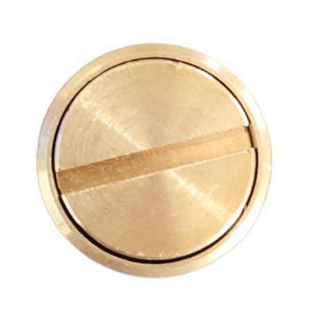 Tassello a scomparsa in ottone ø 20 mm per telo copertura piscina.