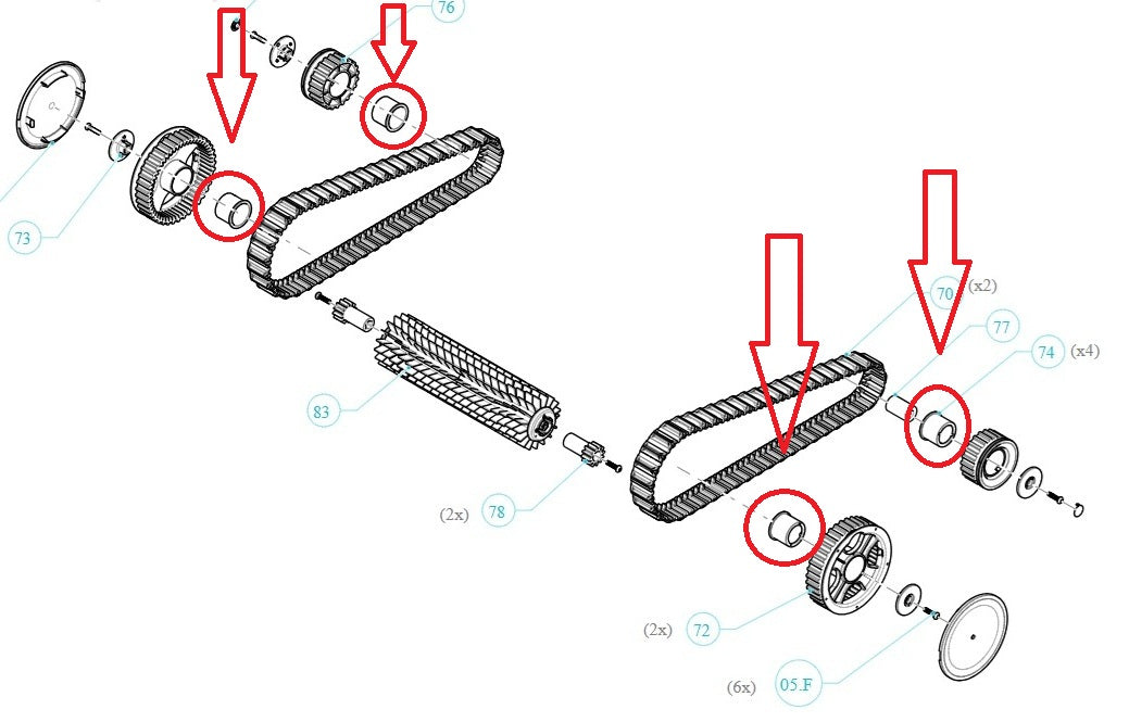 Boccola Cuscinetto Ruota Robot Piscina Maytronics Dolphin - 9983114
