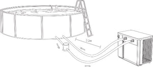 Hayward Micro Pompa di Calore 2,5 Kw ad Alto Rendimento per Piscine Fuoriterra Max 15 M³ - Controller LED - Refrigerante R32 - Bluetooth - HP2021DT3C