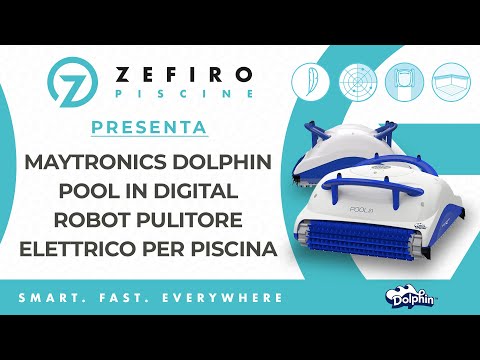 Video Dolphin Pool IN Digital - Robot Elettrico Pulitore per Piscina fino a 8 Mt - FONDO + 40 CM PARETI - MY2024