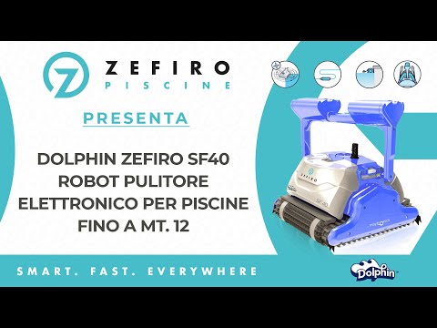 Video Dolphin ZEFIRO SF40 Gyro Digital - Robot Elettrico Pulitore per Piscina fino a 12 Mt