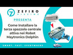 Video Terza Spazzola Attiva Centrale di Fondo per Robot Pulitori Piscina Maytronics Dolphin Supreme M400 - M500 - M5 / IClean Master / Oasis50 - 60 / EX60 / PS50 - PS60 / Maxi Kart / Pulit E70 - E80 - E90 / Kaptur400 - 500 / Maximus X70 - X90 / Zenit 20 - 30 / Zefiro SF50 - SF60 / F50 & F60