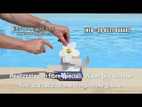 Video 18 Water Lily Toucan Fiori Assorbenti Impurita Grasse come Olio e Creme Solari nell Acqua Piscina Idromassaggi & Spa - Confezione da 18 Pezzi
