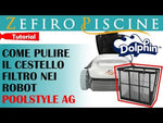 Video Cestello Filtro Gradazione Grande 100 Micron per Robot Piscina Maytronics Dolphin Poolstyle AG / Run10 / SX10 / E10 / SM10 & Mr10
