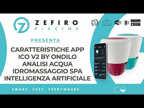 Isolotto Tecnologico Ondilo ICO SPA V2 Essential+ Rilevatore Parametri Ph + Cloro + Bromo o Sale + Temperatura Acqua Idromassaggio & SPA Tramite Bluetooth & WiFi - Intelligenza Artificiale - MY2026