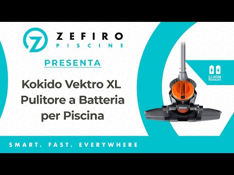 Video Kokido Vektro XL - Aspiratore a Batteria al Litio Ricaricabile per Pulizia Piscina - Idromassaggio & SPA  Medio / Grandi