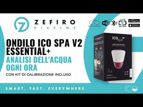 Isolotto Tecnologico Ondilo ICO SPA V2 Essential+ Rilevatore Parametri Ph + Cloro + Bromo o Sale + Temperatura Acqua Idromassaggio & SPA Tramite Bluetooth & WiFi - Intelligenza Artificiale - MY2026
