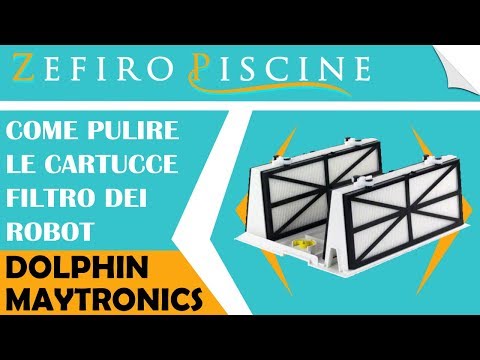 Video 4 Cartucce Filtro Trama Grande 100 Micron per Robot Piscina Maytronics Dolphin Master M4 - M5 / Apogon CC / Wave30 / Thunder10 - 20 & 30