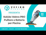 Video Kokido Vektro PRO NEW - Aspiratore a Batteria al Litio Ricaricabile per Pulizia Piscina - Idromassaggio & SPA - Max 30 Mq
