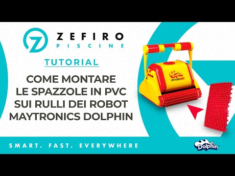 Video Spazzola PVC Lunga Magenta per Robot Piscina Maytronics Dolphin