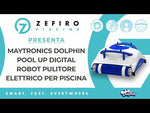 Video Dolphin Pool UP Digital - Robot Elettrico Pulitore per Piscina fino a 8 Mt per Rivestimento in Ceramica Cemento Verniciato Vetroresina & PVC con Gradino Perimetrale - MY2024