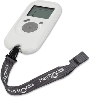 Radiocomando Maytronics PRO con display e pulsanti, cinturino grigio per robot piscina.