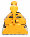 Robot piscina Dolphin Wave 100 Gyro giallo, vista frontale, adatto per piscine fino a 25 metri.