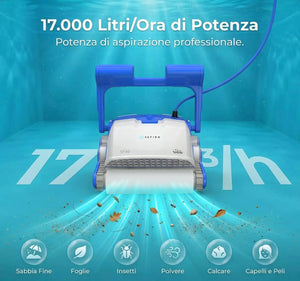 Dolphin ZEFIRO SF40 Gyro Digital - Robot Elettrico Pulitore per Piscina fino a 12 Mt TOP GAMMA per Rivestimento in Ceramica Cemento Verniciato Vetroresina & PVC con Gradino Perimetrale - MY2026