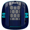 Robot piscina Dolphin Skimmi 300, vista dall'alto, design blu con dettagli esagonali.