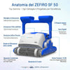 Dolphin ZEFIRO SF50 Gyro Digital - Robot Elettrico Pulitore per Piscina fino a 15 Mt - TOP GAMMA - MY2026