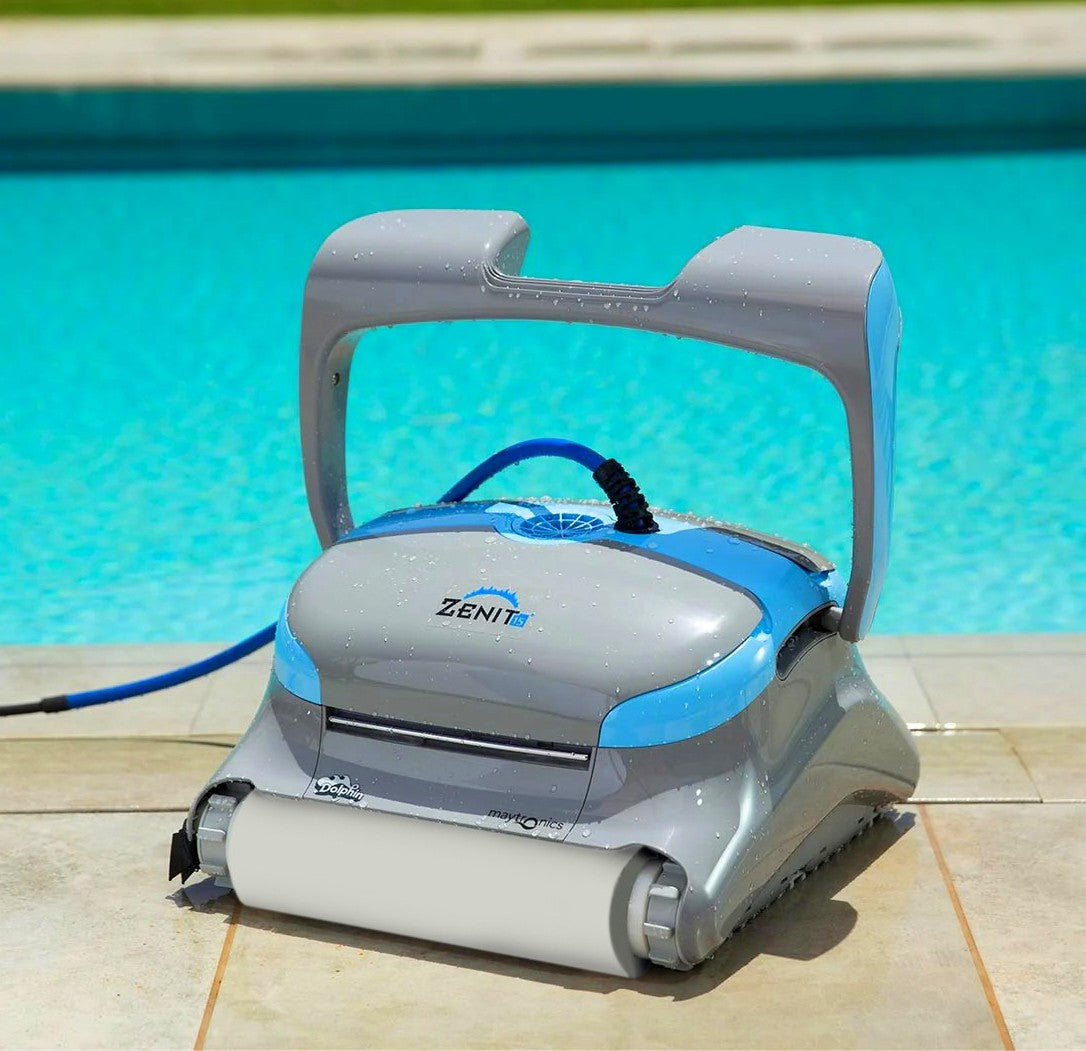 Dolphin Zenit 15 Digital - Robot Elettrico Pulitore per Piscina fino a 12 Mt per Rivestimento in Ceramica Cemento Verniciato Vetroresina & PVC con Gradino Perimetrale - TOP GAMMA - MY2025