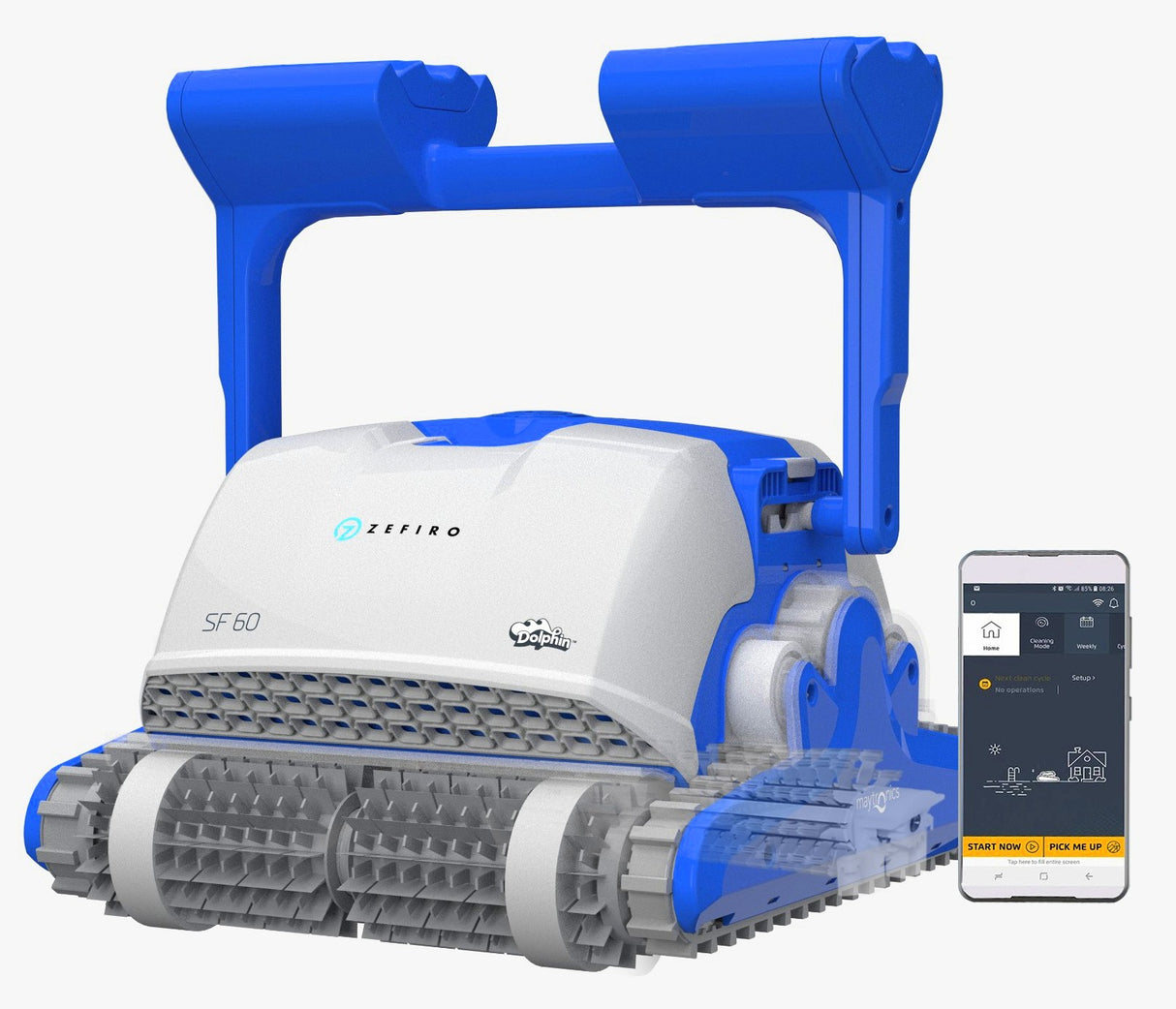 Dolphin ZEFIRO SF60i IoT Wi-Fi Bluetooth Smart Active Timer Gyro Digital - Robot Elettrico Pulitore per Piscina fino a 15 Mt - APP MyDolphin Plus - TOP GAMMA - MY2026