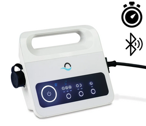 Trasformatore con timer e Bluetooth per robot piscina Maytronics Dolphin, pannello comandi visibile.