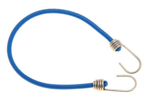 Corda elastica blu con ganci in plastica per telo copertura piscina, lunghezza 60 cm.