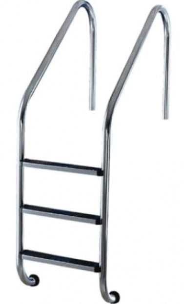 Scaletta di Risalita Modello Arco per Piscina Bordo Sfioro in Acciaio Inox AISI 304 - 3 Scalini 